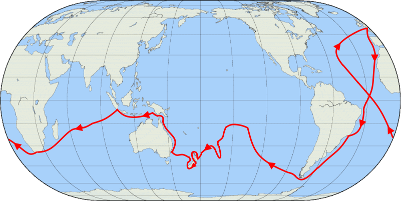 James Cook: Voyages That Changed the Map of the World 3 The route of Cook's first voyage