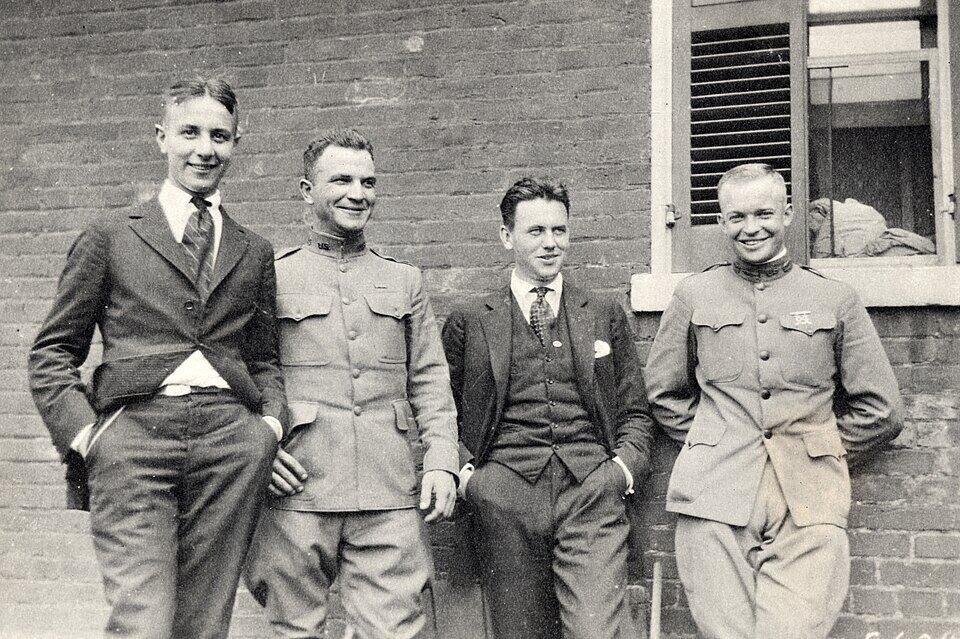 Dwight D. Eisenhower: From D-Day Commander to Cold War President 4 Eisenhower (far right) with friends William Stuhler, Major Brett, and Paul V. Robinson in 1919, four years after graduating from the United States Military Academy at West Point