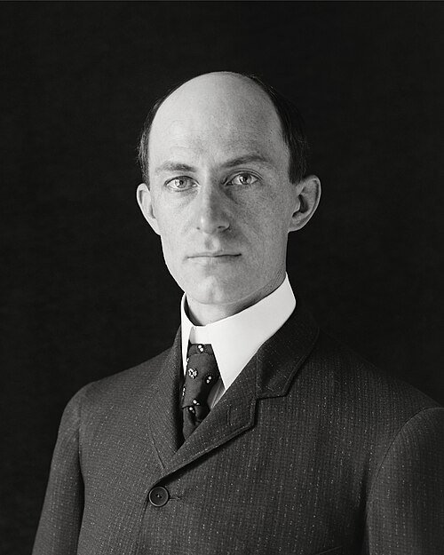 Wilbur Wright, age 38, head and shoulders.