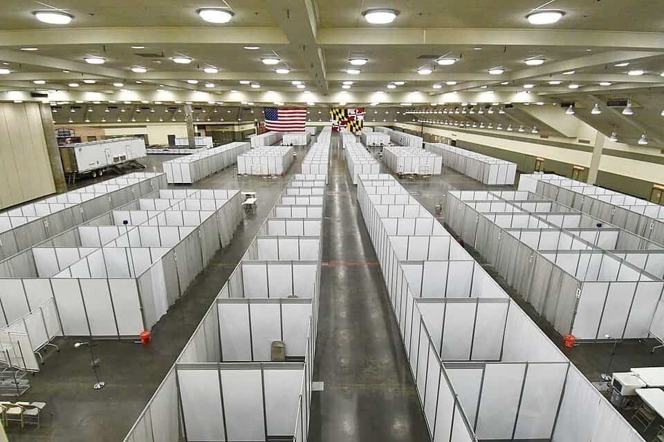 Early in the COVID-19 pandemic, convention centers