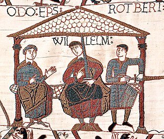 William the Conqueror: From Duke of Normandy to King of England 4 Image from the Bayeux Tapestry showing William with his half-brothers.