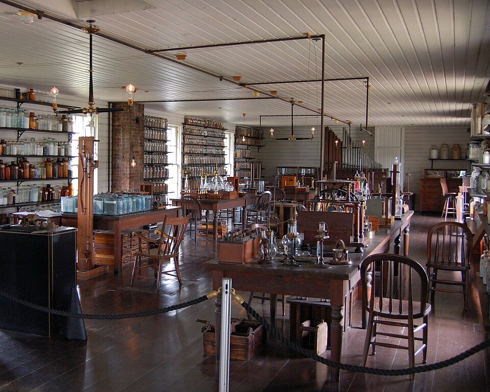 Edison's Menlo Park lab a reconstruction of it at Greenfield Village in Dearborn, Michigan