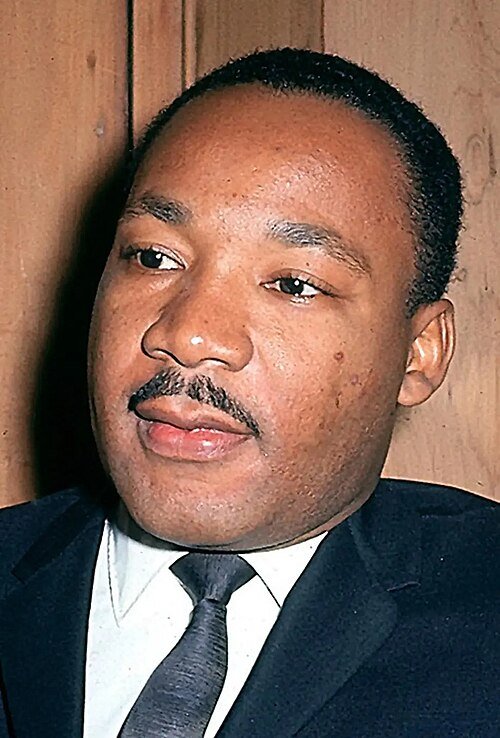 Color Portrait of Rev. Dr. Martin Luther King Jr. published on the cover of Sepia magazine
